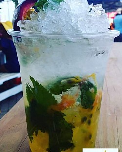 Pineapple and Granadilla Mojito